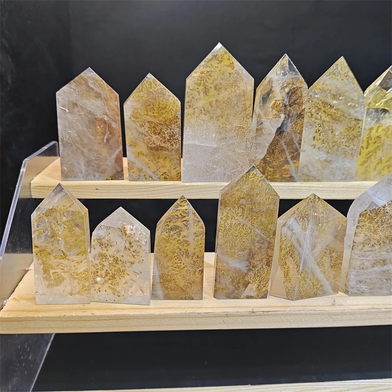 Wholesale Natural Dendritic Quartz Crystal Healing Stone Point Crystal Tower Wand For Sale