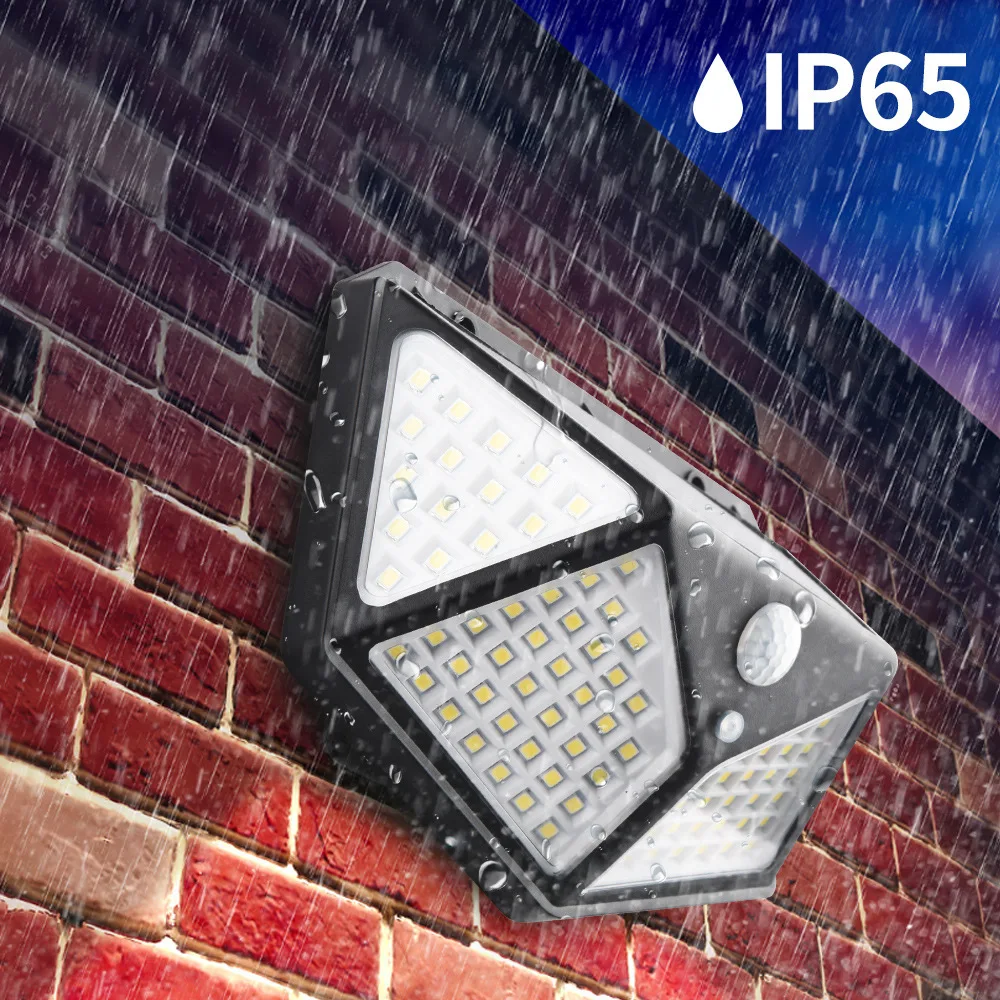 Amazon настенные лампы уличного освещения IP65 водонепроницаемый PIR датчик света настенный светильник на солнечной батарее 100 светодиодный солнечный свет
