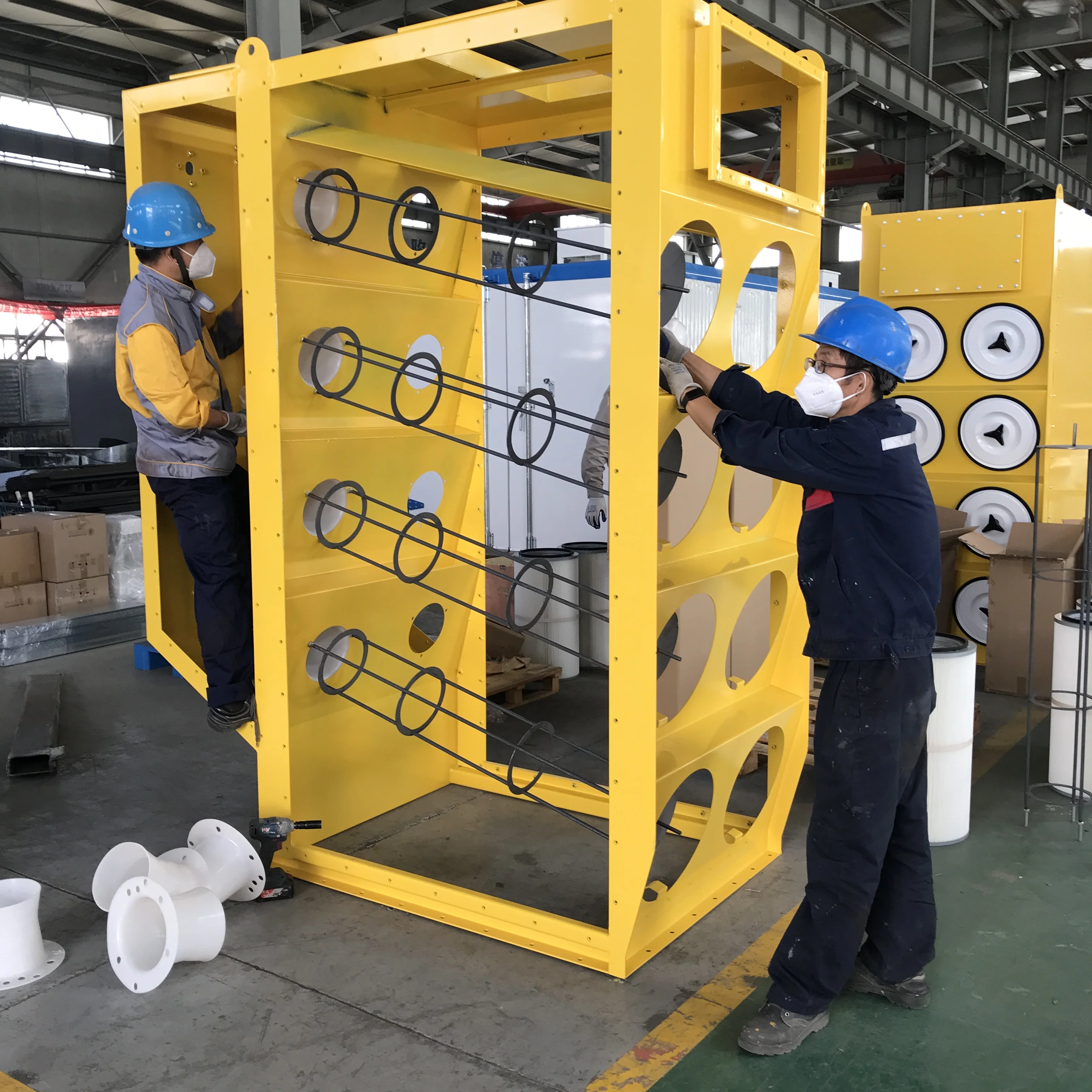 allway brand horizontal hydraulic sawdust wood industrial pulse cartridge filter dust collector