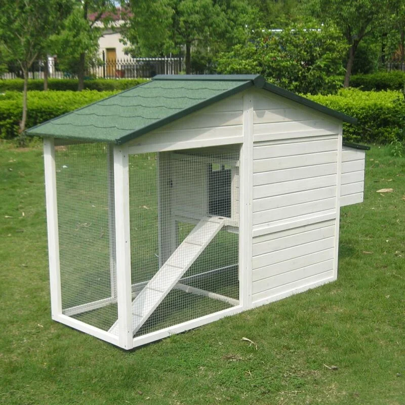 Outdoor large easy clean wooden chicken coop with nesting box