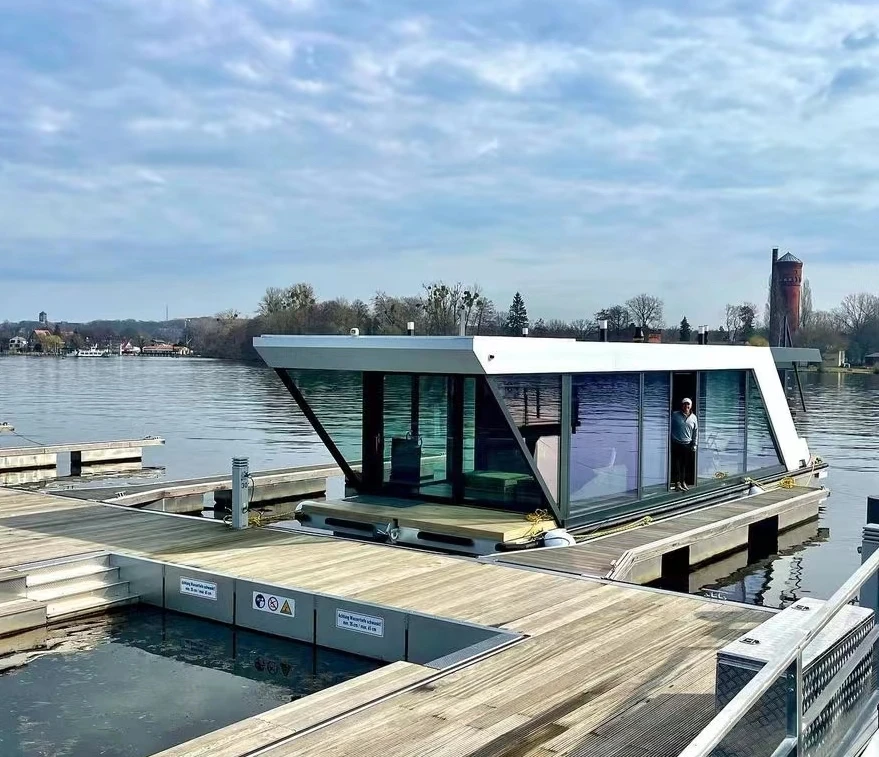 2025 Новый 12 м длиной 2 спальни съемный водный отель плавучий дом Airbnb с AC и Бар MP3 диваны лодочный