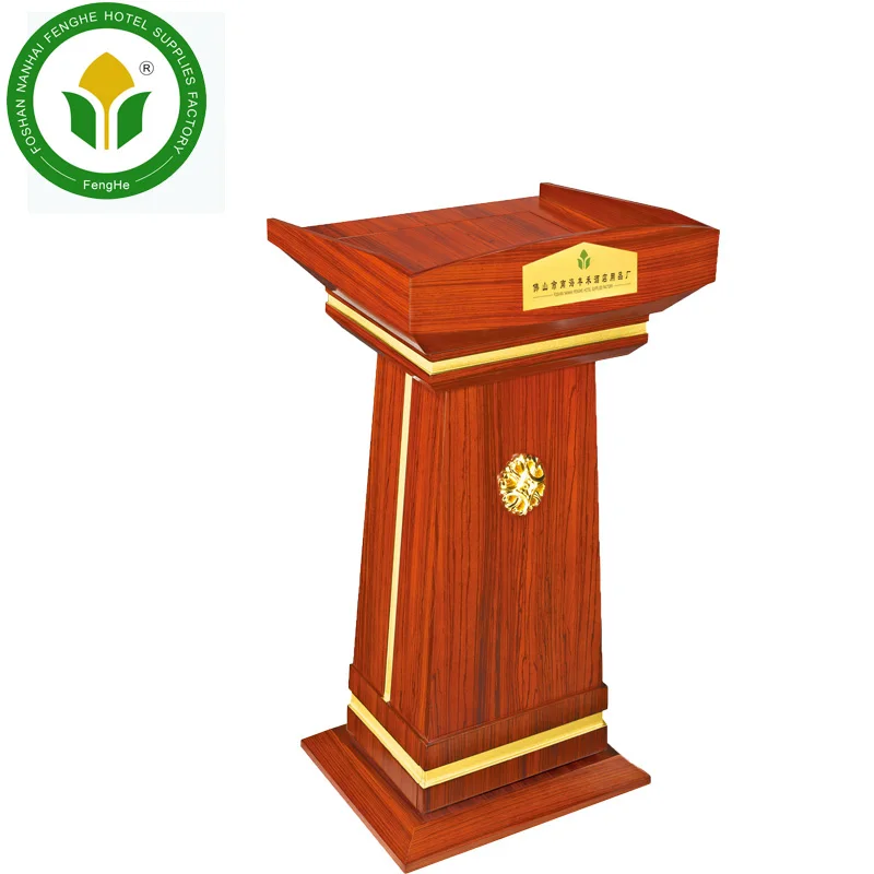 Good quality  hotel classic red solid wood podium rostrum speech lectern