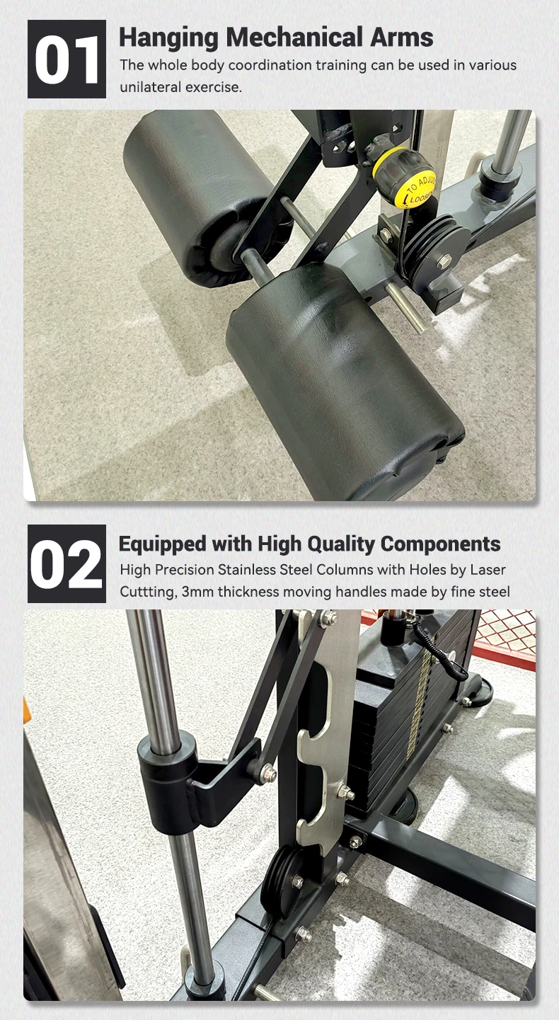 Gym Fullset Equipped Multi Functional Equipment Training Cable Machine Squat Power Rack Smith life fitness Smith Cage Machine