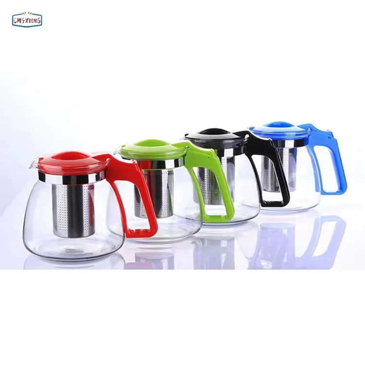 Tea Kettle Glass Flower Teapot Large Capacity Household Filter Tea Set Drink Ware Tea Set Teapot