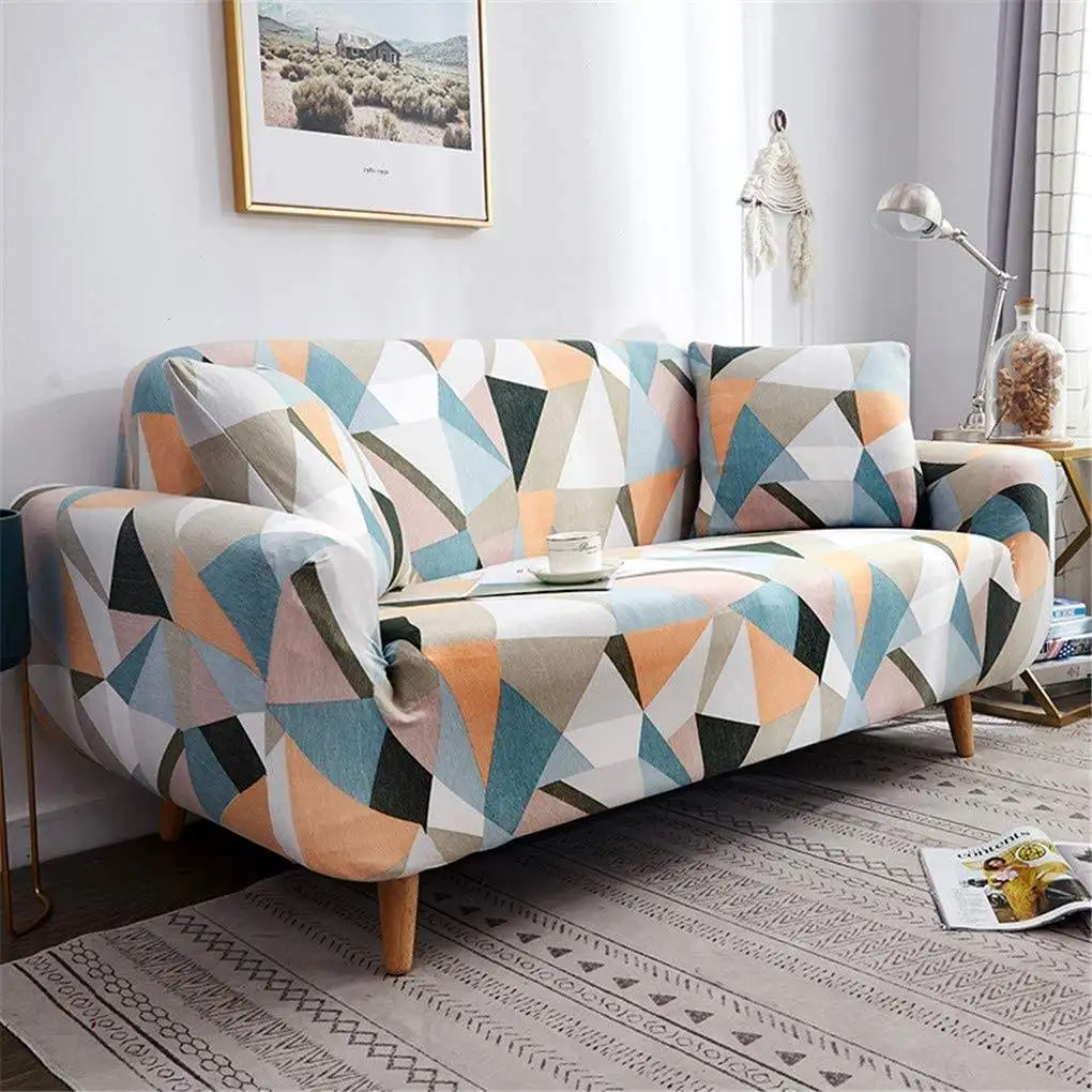 new 5 7 Seater Turkey Full Fitted Sofa Covers Print Waterproof L Shape Sofas Chair Cover Elastic Stretch Slipcover Funda De 3pcs