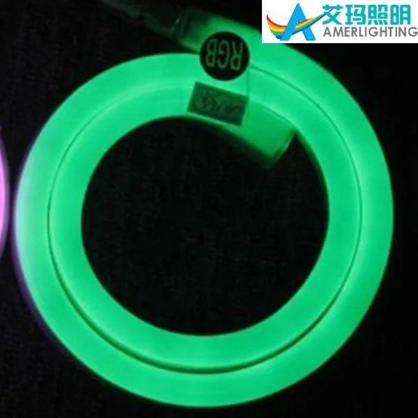 supper brightness 110v 220v color jacket flexible led neon in green color