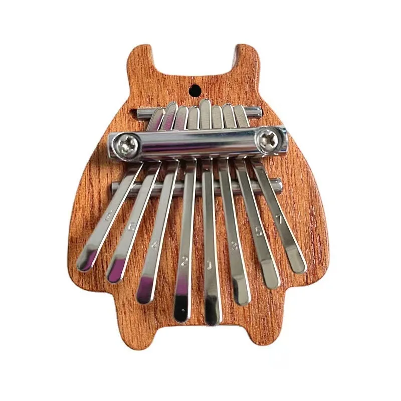 Factory Wholesale Kalimba Instrument Thumb Piano Wooden Acrylic Kalimba Keychain 8 Keys Mini Kalimba Musical Instrument