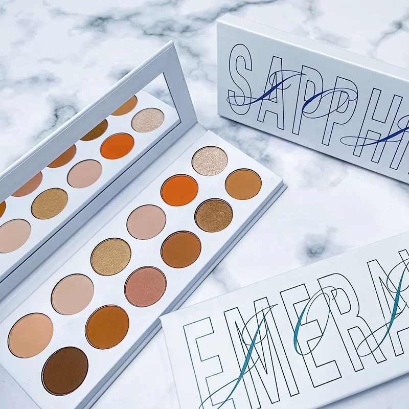 2023 hot selling blue 12 colors bright custom makeup cheap eyeshadow palette