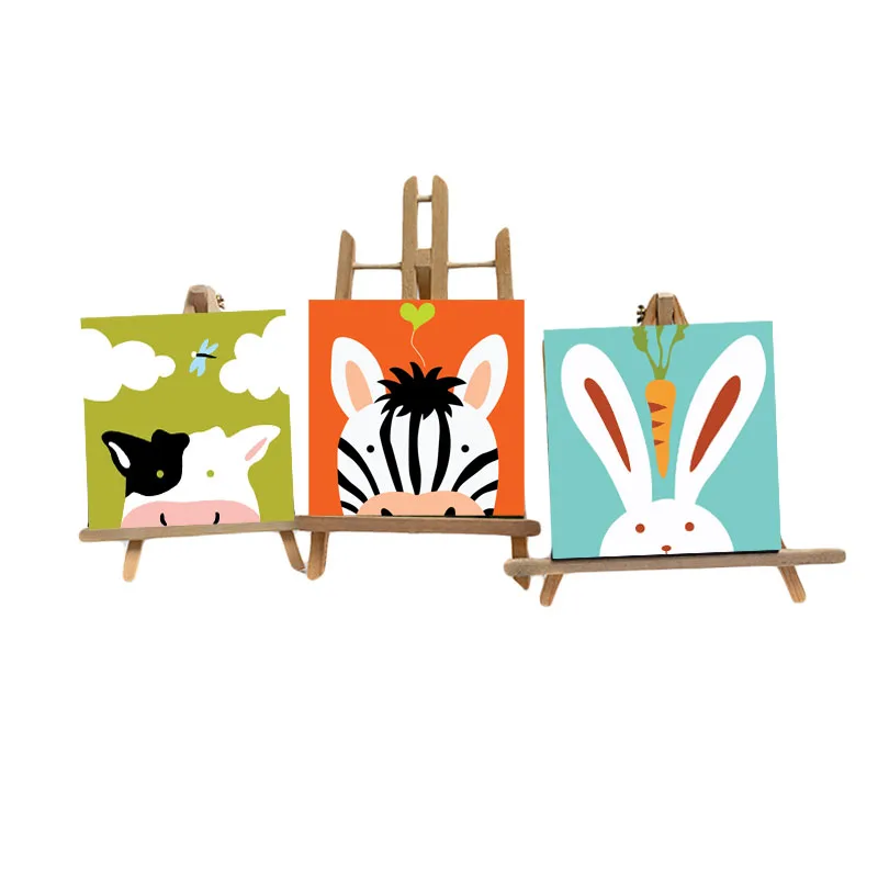 
Frame Painting By Numbers For Adults Children Samll Animals Oil Picture By Number Color On Canvas 