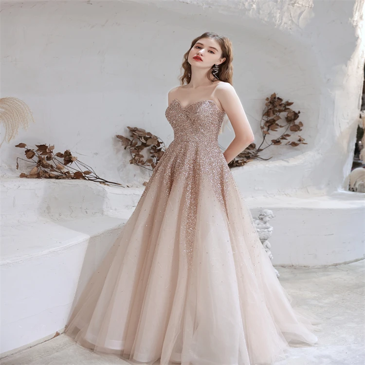 Heavy Beaded Crystal  Evening Dress with Wrap