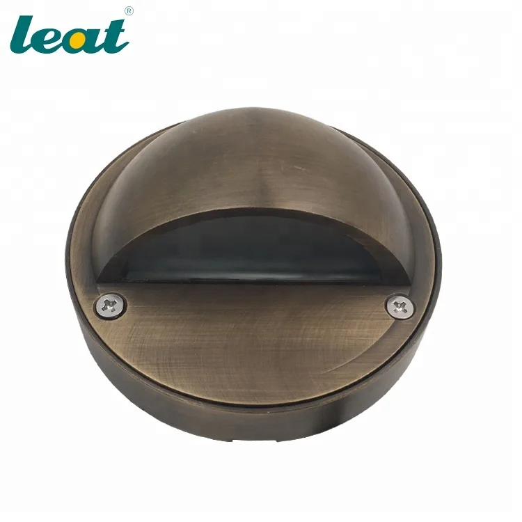 2.3W IP54 exterior lighting solid brass recessed wall light led stair step light AC220V