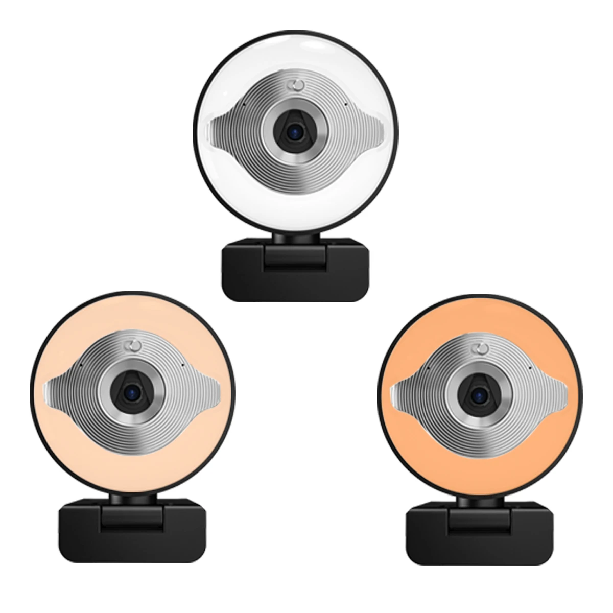 Luckimage 1080p web cam led light full hd camera web pc webcam with microphone mic remote webcam