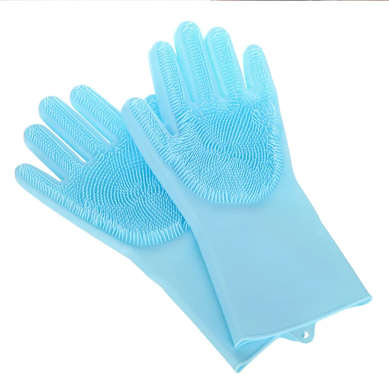 NPET 230g Silicone Massage Gloves- for Pet Bath Anti-scratch Dog Cat Glove-
