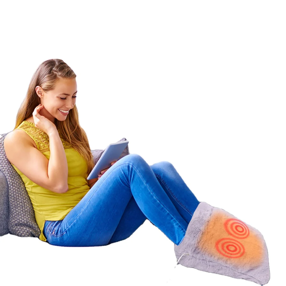 Quality Portable bed electric foot heater plush  Fast Feet Heating Pad with Massage, Auto Shut-Off with Three Fun
