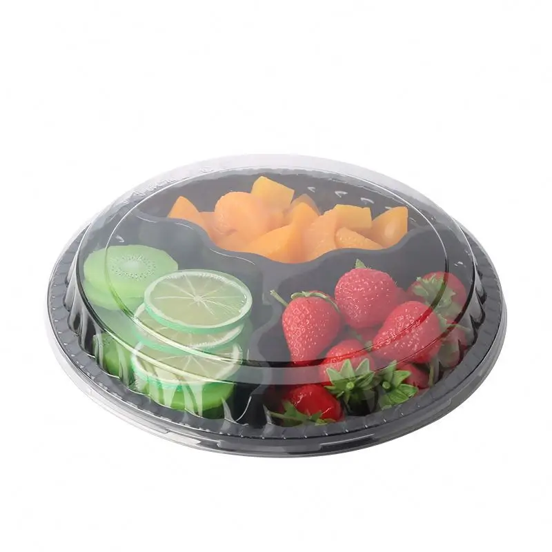 Large Fresh Fruit Salad 800g Round Three Grid Cut Box Assortment Packing Box
