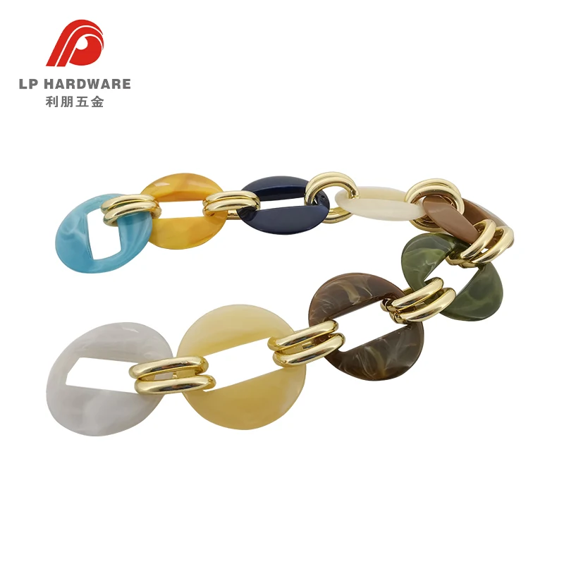 Diy Acrylic Chain Bag Strap Handles Accessories Plastic Acrylic Link Chains for Handbag