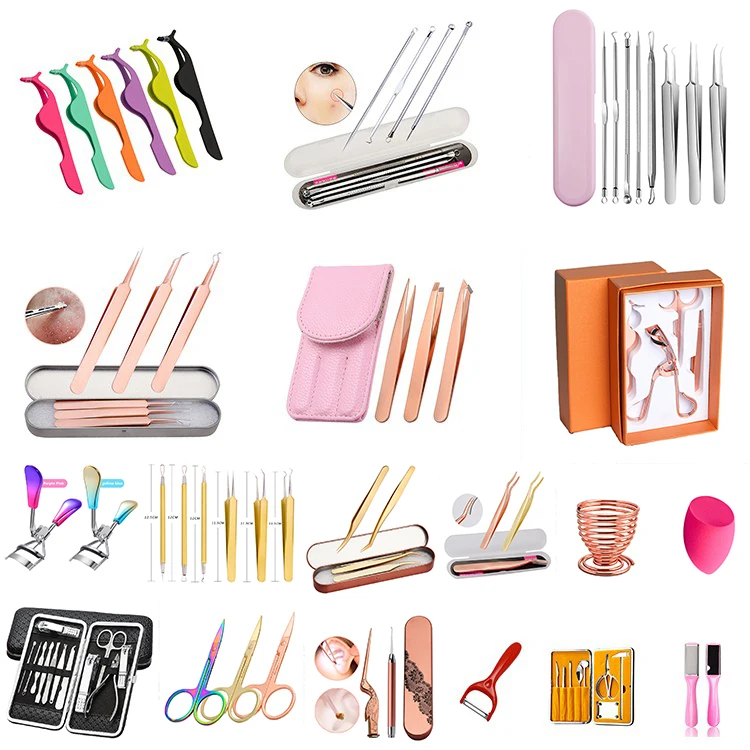 stainless steel acne  remover tool kit pimple face tools blackhead comedone acne extractor