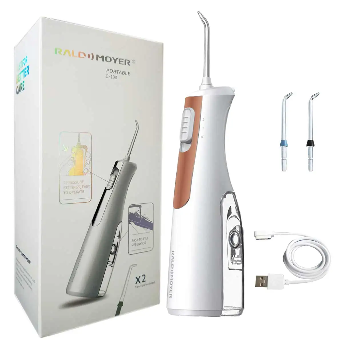 ODM  IPX7 Waterproof Rechargeable Cordless Electric Portable Jet Teeth Cleaning Dental Floss Oral Irrigator Water Flosser