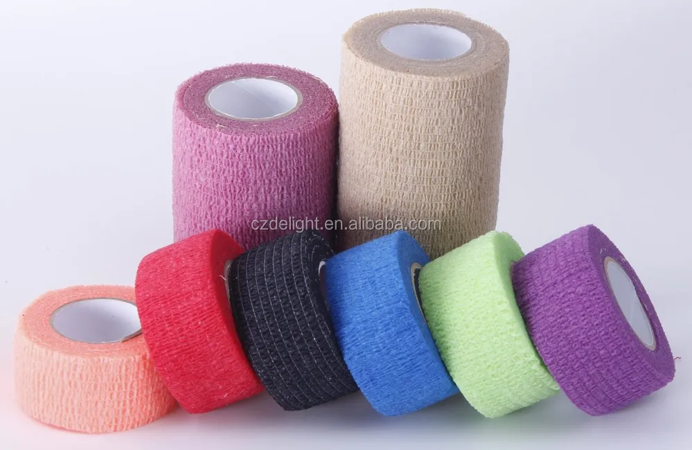 DL Custom Colored Sports Thumb Finger Cotton Self-adhesive Weightlifting Sport Strapping Tape Kinesiology Cohesive Bandage