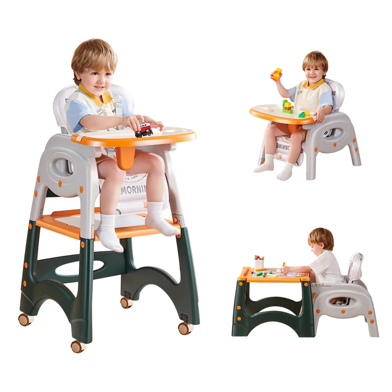 2024 mutli function furniture children playing table feeding baby feed high chair