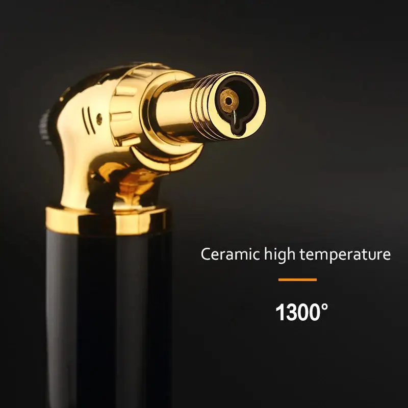 Customization Metal Gun Torch Lighter Jet Flame Refillable Cigar Butane Windproof Gas Torch Lighter