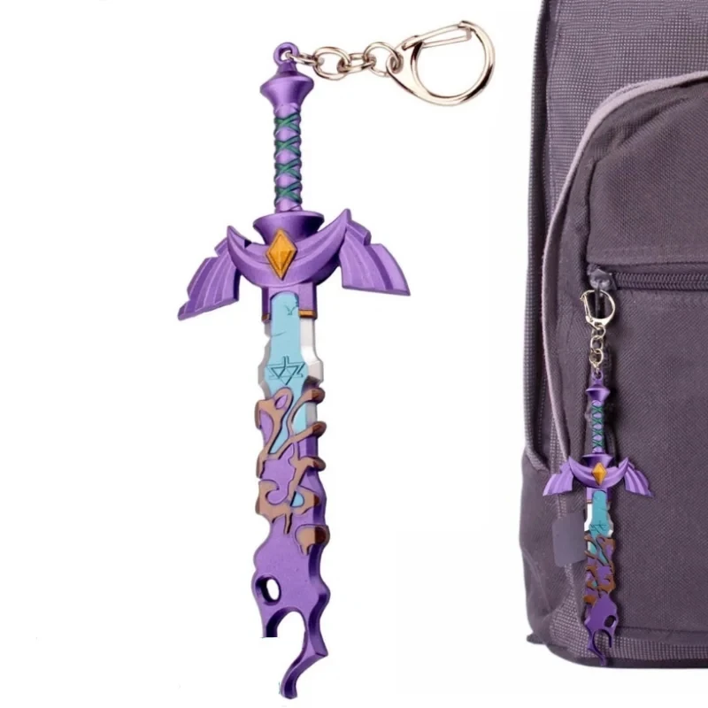 Game Tears of The Kingdom Link Hero Master Sword Keychain Breath of the Wild KeyRing Metal Chaveiro llaveros Fans Souvenir Gifts