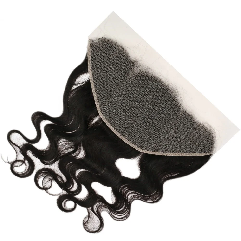 Full Shine Body Wave Natural Black Human Hair 13*6 Inch Frontal Lace Closure