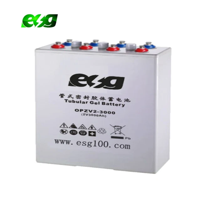 ESG OPZV 2 В 500ah 600ah 700ah 800ah 1000ah трубчатая гелевая батарея для солнечной энергетической системы аккумуляторная