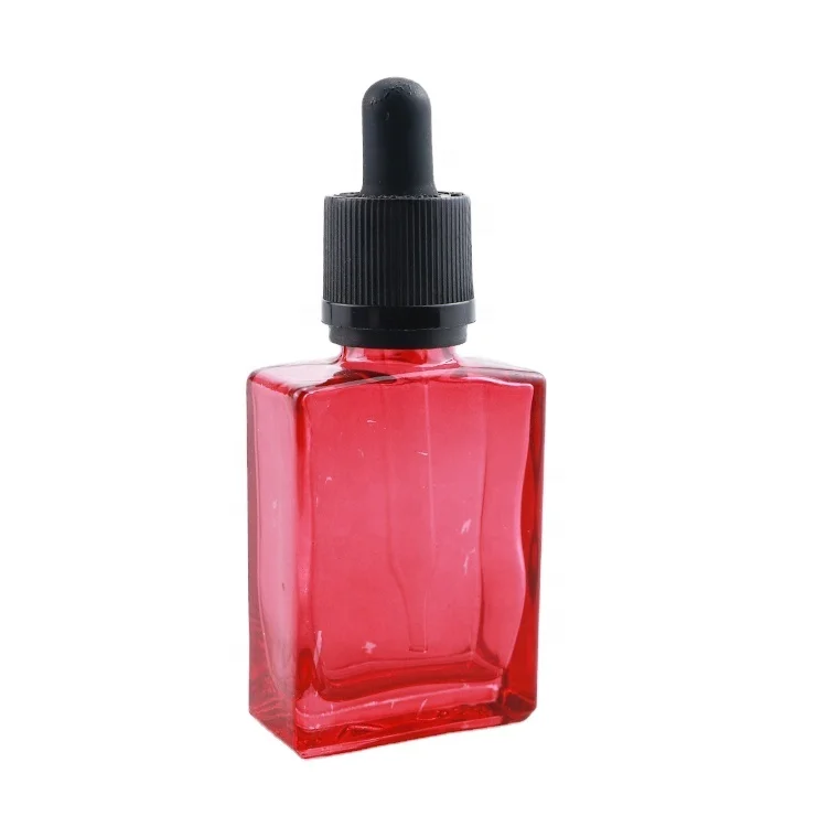 15ml 30ml 50ml 100ml matte black rectangle glass dropper bottles rectangular frosted black glass bottle