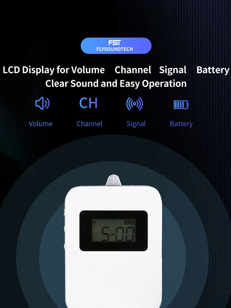 Wireless Portable Bus Coach Microphone PA Audio Tour Guide System