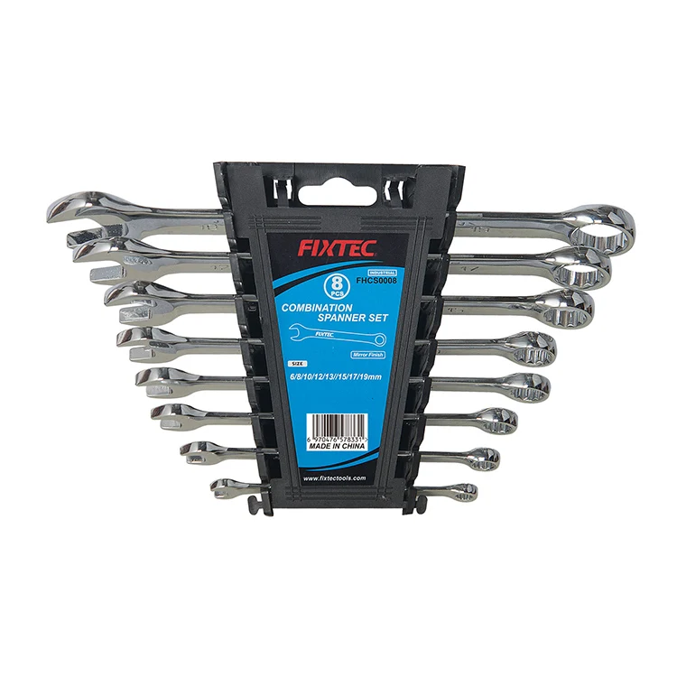 Комплект комбинированных гаечных ключей FIXTEC с трещоткой