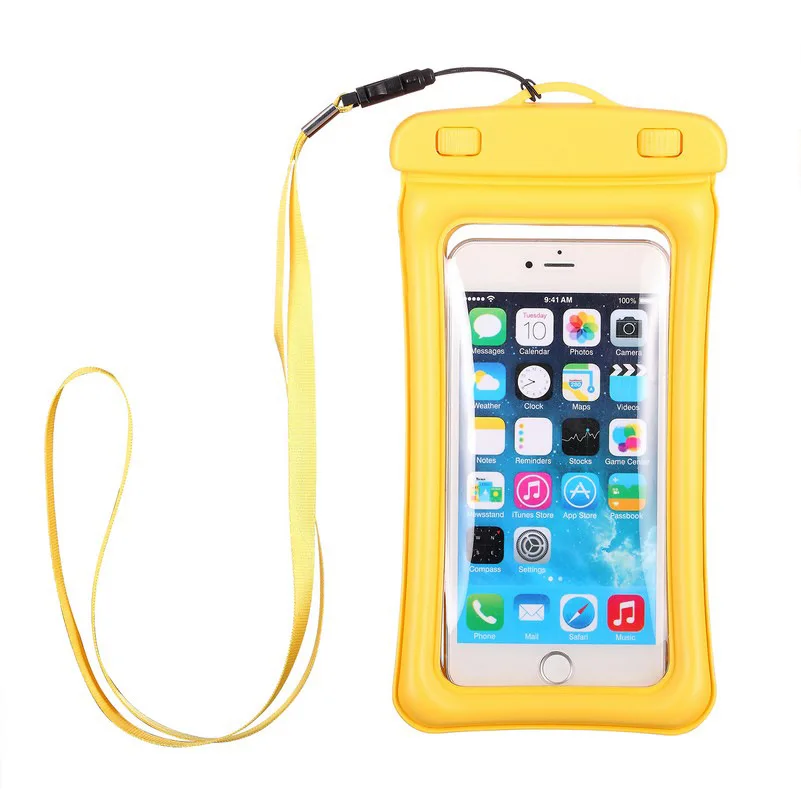 Underwater photo airbag mobile phone waterproof bag Hot spring swimming cellphone universal touch screen snorkeling waterproof