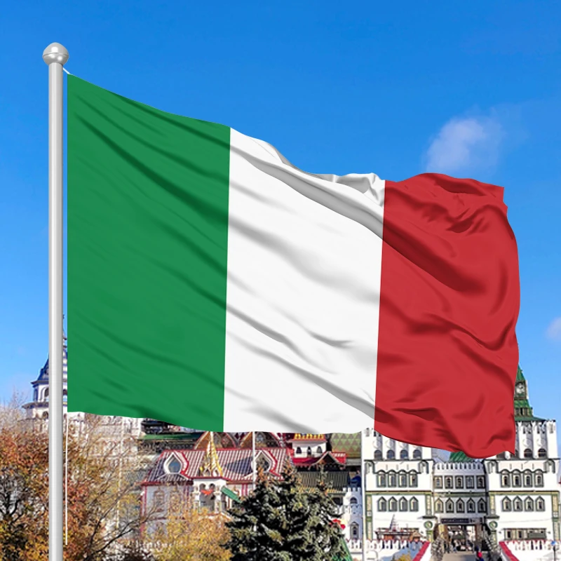 Wholesale Heavy Duty Flying Italy Flag 3x5 ft Durable Horizontal Vertical Striped Red White Green Jorden Italy National Flags