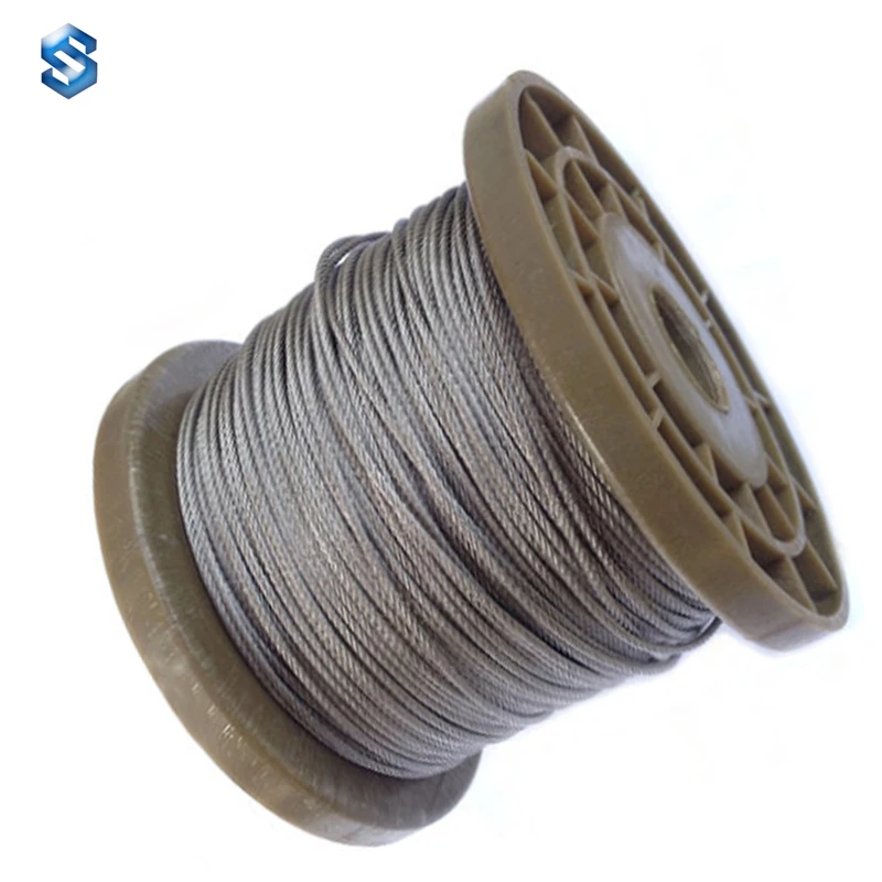 7*7 316 7mm, nylon coating steel wire rope Wire Rope/Wire Cable 1.0-40mm