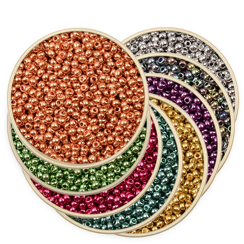 2mm Metal Czech Beads Glass For Diy Handmade Jewelry Women Charm Gift Bohemia Style  Accessories