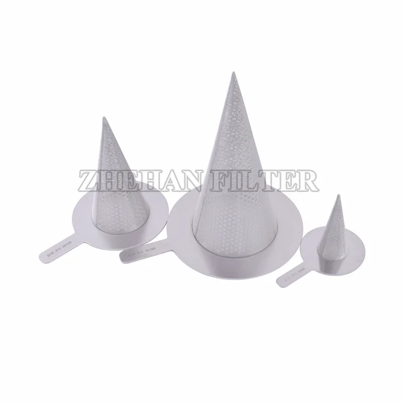 Stainless Steel Conical Filter Cartridge Marine Fuel Pump Oil Residue Filter Temporary strainer Petroleum Lubricating Oil Pipe