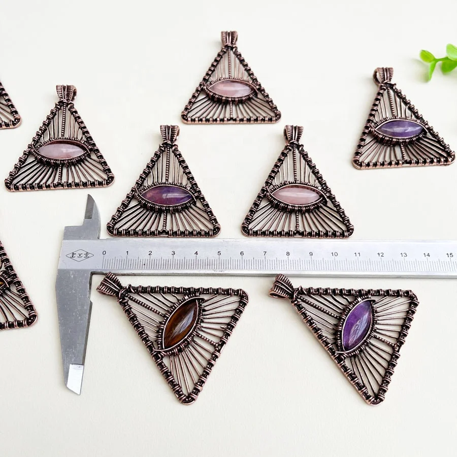 Natural Crystal Evil Eyes Pendant Tiger Eye Stone the Eye Of Horus for Necklace