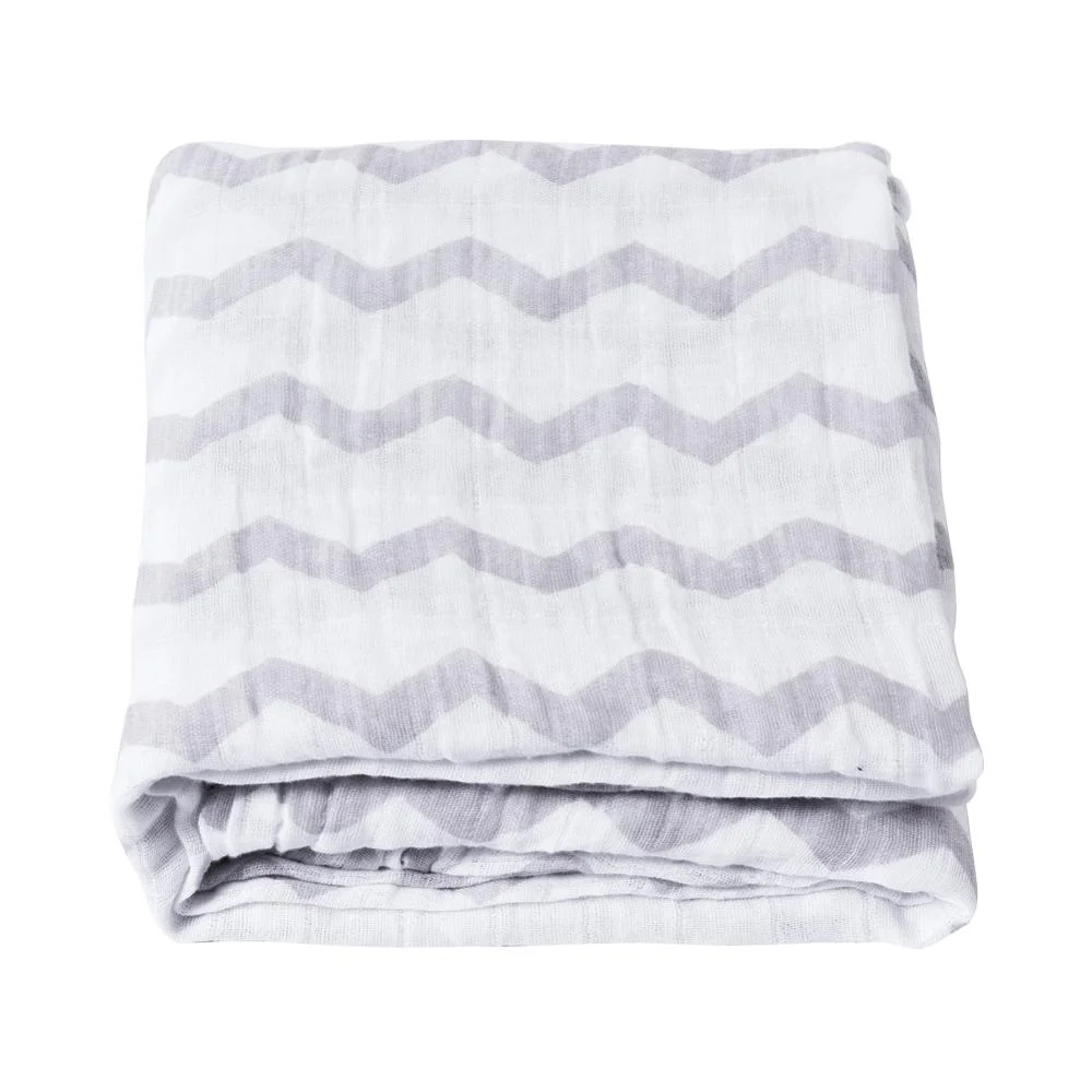 Custom Private Label Baby Swaddle Muslin 100% Cotton Blankets 3 Pack Muslin Wraps Blanket OEM Service 40 Unisex Floral Knitted