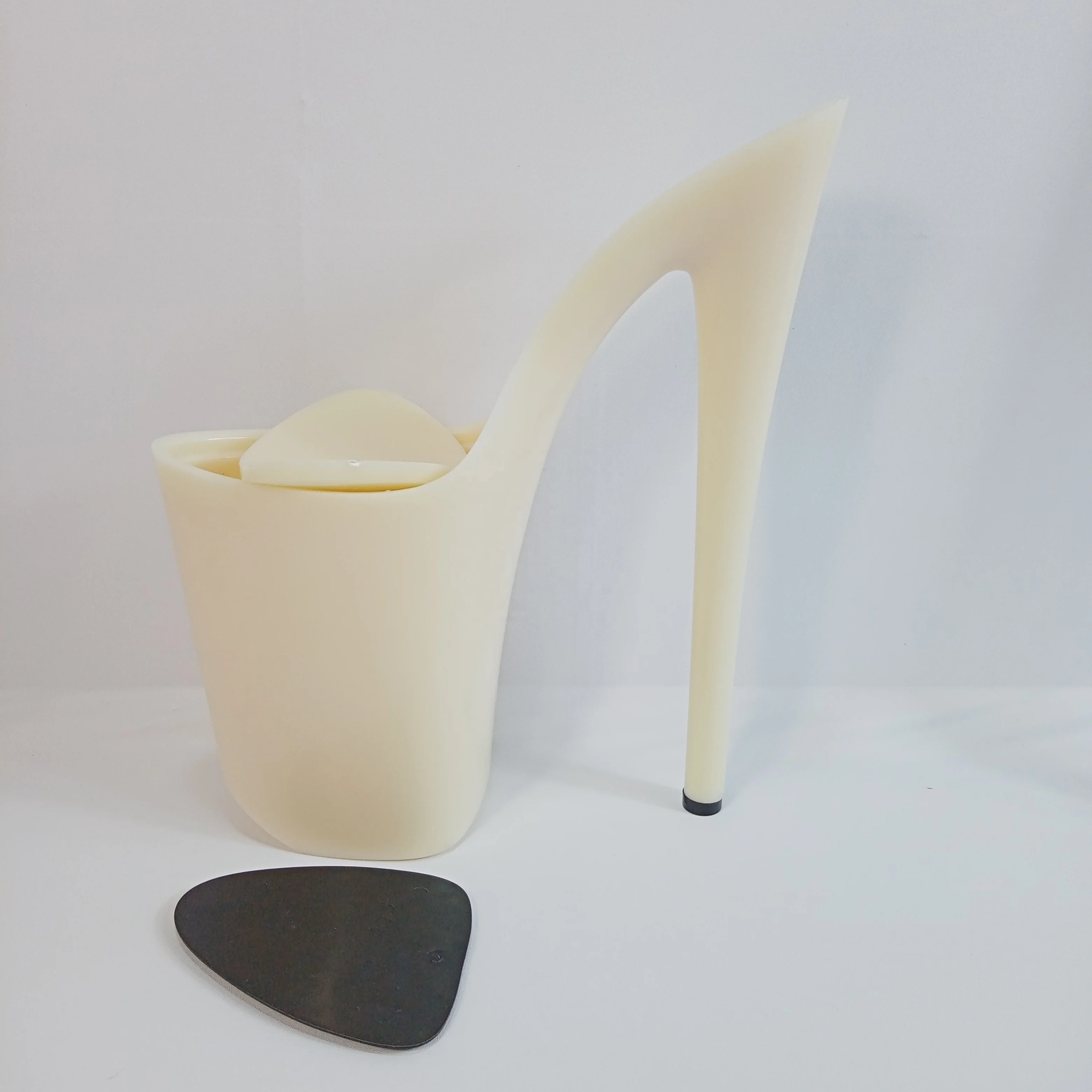 9 inch- 23cm super high heel sole  ABS material  Circular heel  Natural color Original color