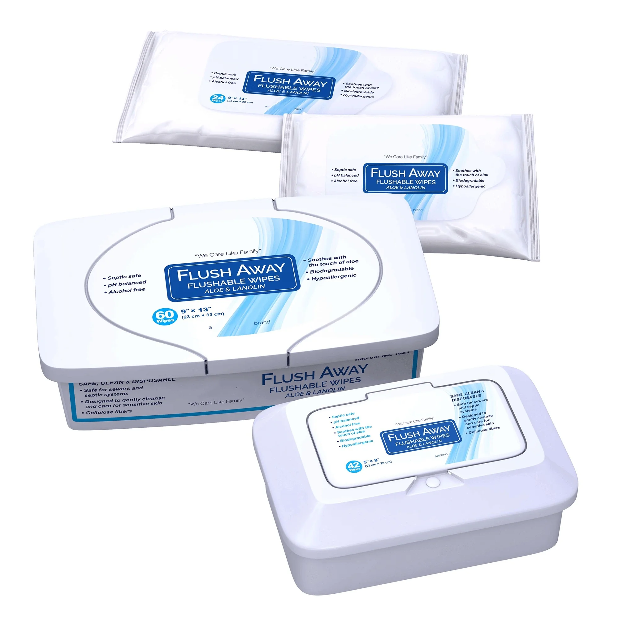 OEM Factory Wet Wipes With Aloe and Lanolin Private Label Alcohol Free Organic Flushable Wipes