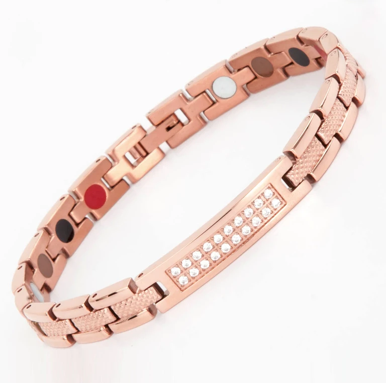 
NAKAMURA Rose Gold Magnetic germnaium bracelet japan medical magnet bio energy bracelets 