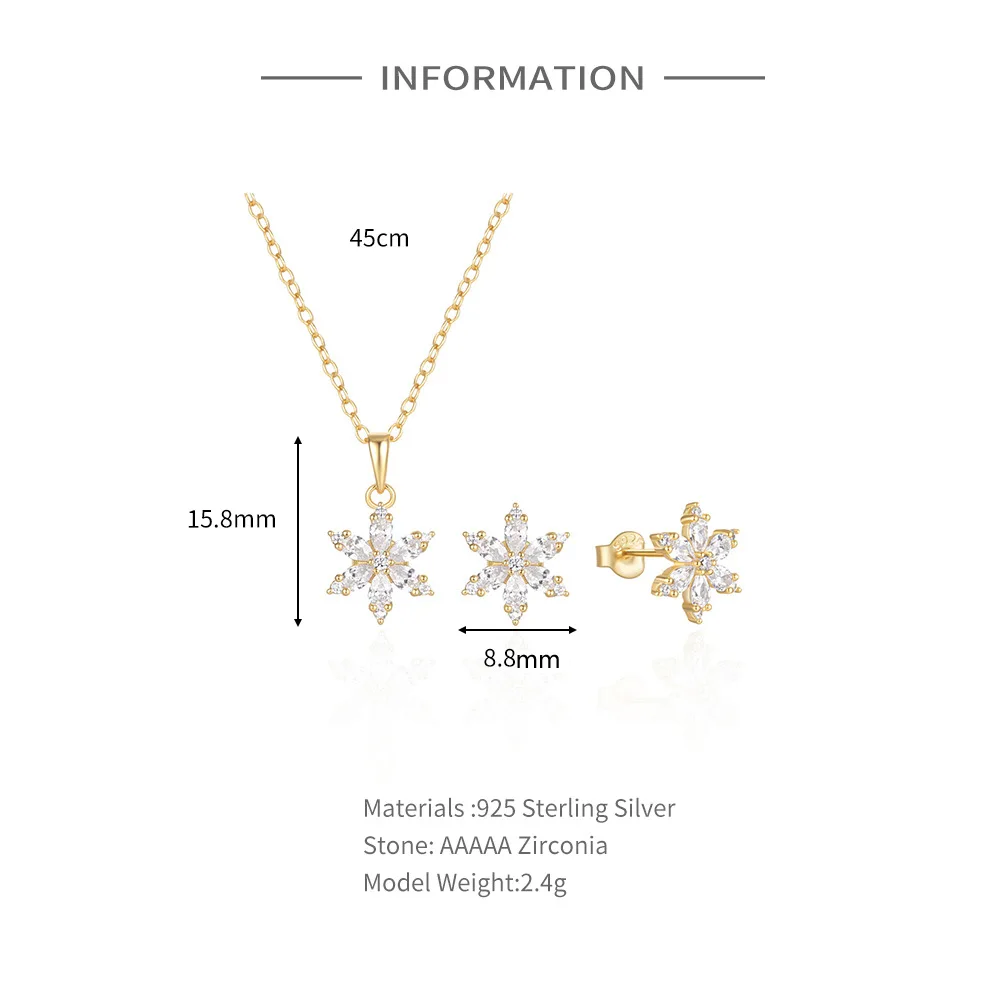 Custom Fashion Woman Wedding Bridal Zircon 18k Gold Plated Earrings Necklace Crystal flower Silver Jewellery Set