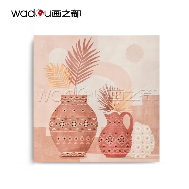 Wall Art Manufacturer Painting Vase On Waterproof Canvas With Studs Wall Art Pictures For Living Room Wall Decoration