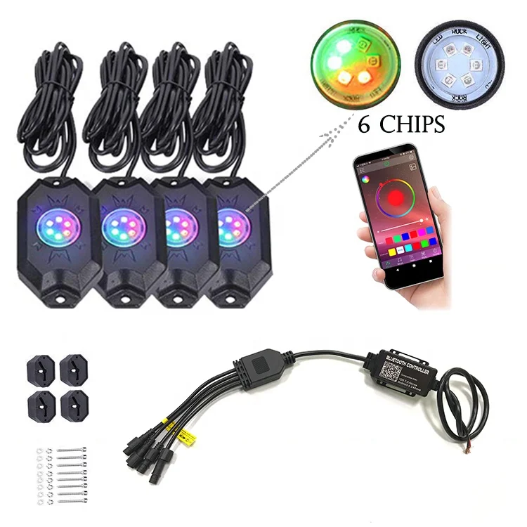 Подсветка для автомобиля App control dream color 8 подставок atv rock