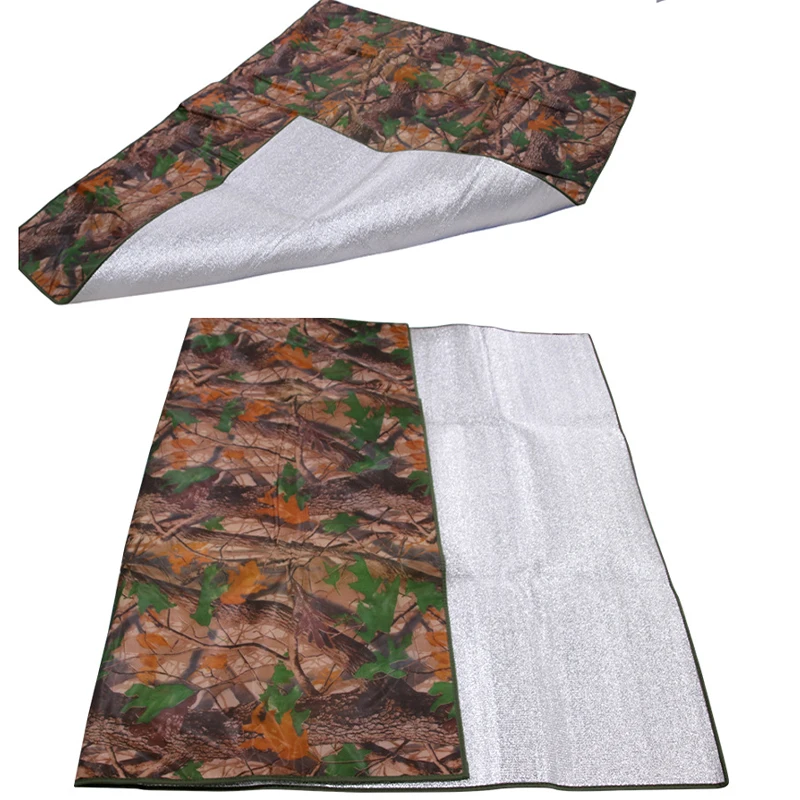 Outdoor Waterproof Foldable Portable Aluminum Eva Foil Sleeping Pad For Camping Double Side Picnic Blanket Mat