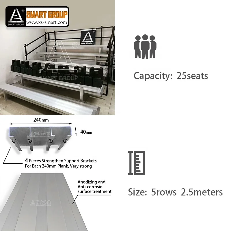 aluminium school bench sports grandstand football stadium bleachers