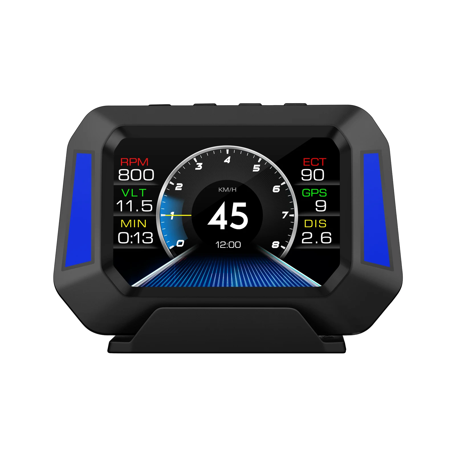 3 в 1 Автомобильный электронный дисплей с ЖК-дисплеем OBD + GPS измеритель наклона система предупреждения о превышении скорости для всех автомобилей