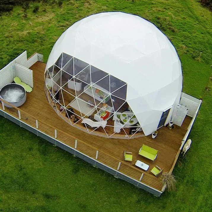 Geodesic Dome Outdoor Waterproof Camping Hotel Tent House with Bathroom