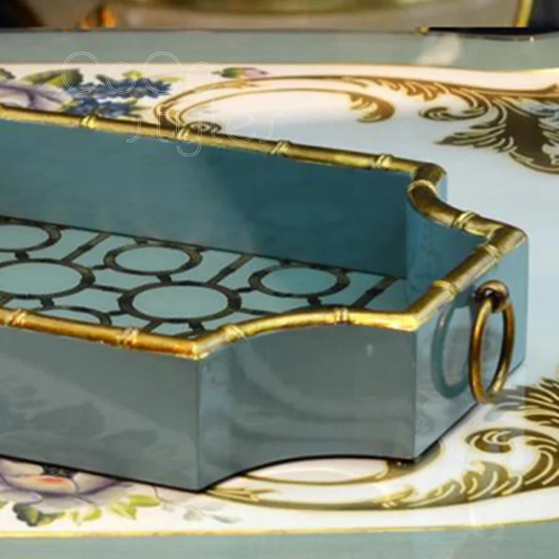Cocostyles customized handmade high-end marble tray for Xmas gifts American style home decor 2019 ins style