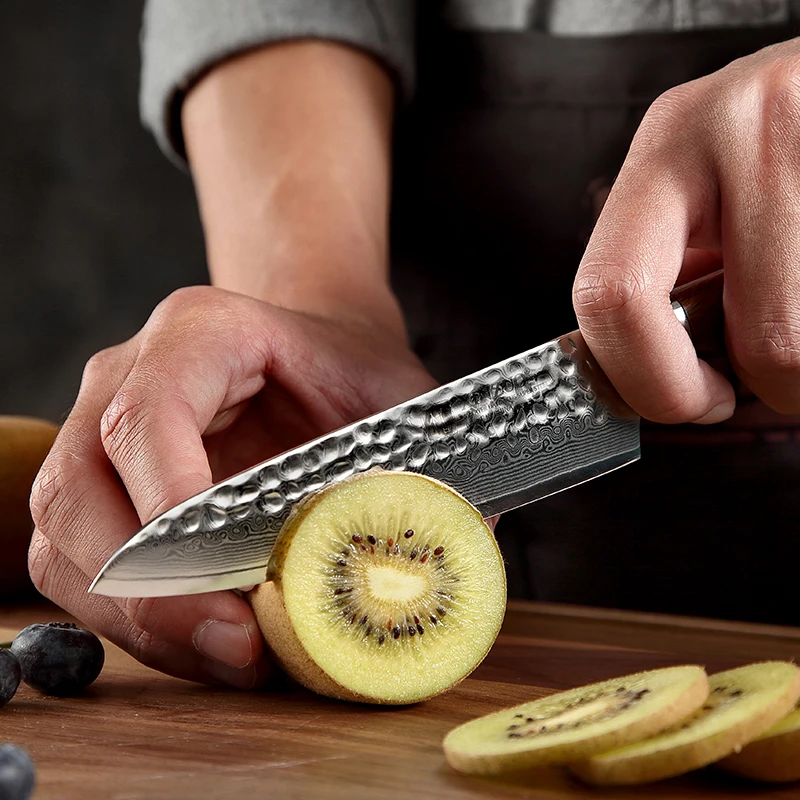 professional custom Japanese Damascus steel kitchen utility knife 5 inch